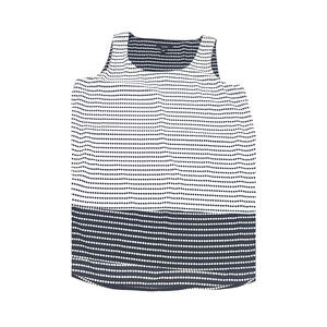 Alfani black white polka dot blouse women's size small